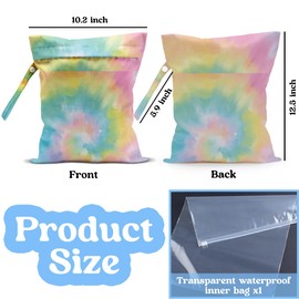 XDI Wet Dry Bag, Wet Bag for Swimsuit, Travel, Beach, Pool, Diapers, Dirty Yoga Gym Clothes, Summer Vacation Essentials, Colorful Travel Gifts for Women