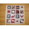 Quilting Treasures/Dan Morris Wild Life Fox Bear Owl Wolf Beaver  (B) Cotton Quilt Fabric Panel Blocks (16)