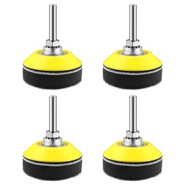 Hsthe Sea 4 Pcs Sanding Disc Pad Soft Back Velcro Pad for 50mm Sanding Discs 1/4" Shank Drill Bit Foam Buffer Pad