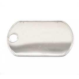 Military Army Blank Shiny Finish Monster Dog Tag Set of 2