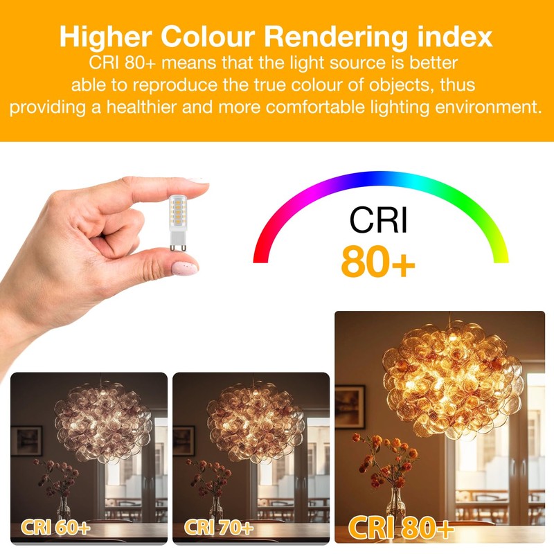 dalattin G9 LED Light Bulbs, 3000K Warm White G9 Base