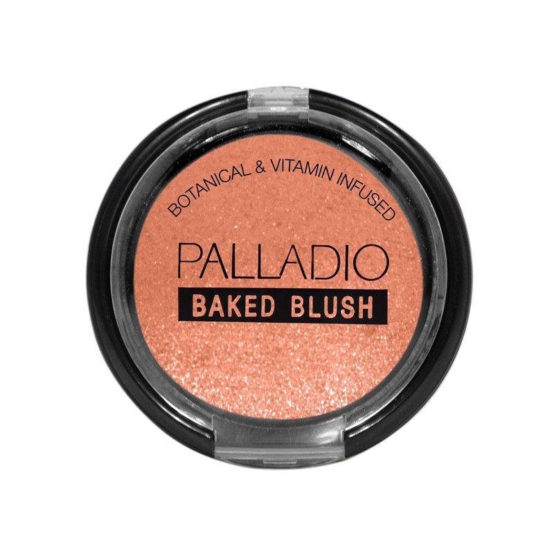 Palladio Baked Blush, Cho-Au-Lait, 2.5g, Highly Pigmented and Shimmery Powder