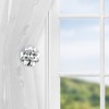 KOLAKO Curtain Holdbacks, Crystal Curtain Tie Backs Hooks, Black Metal