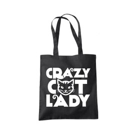 Crazy Cat Lady Tote Bag - black One Size