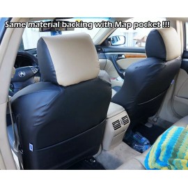 IGGEE S.LEATHER CUSTOM MADE FIT SEAT COVERS FOR NISSAN 350Z 2003-2006 GREY - Yes