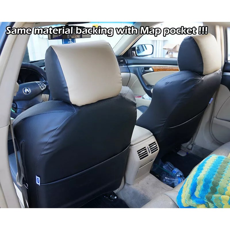 IGGEE S.LEATHER CUSTOM MADE FIT SEAT COVERS FOR NISSAN 350Z