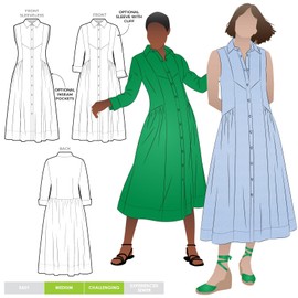 Style Arc Sewing Pattern - Hampton Woven Dress (Sizes 10-22)