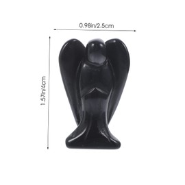 LABRIMP Crystal Angel Figurines Set of 2 Statue Angel Statue for Home Decoration Garden Sculpture