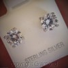 Giamond 1.5cts Round Brilliant cut Stud Earrings 950 Platinum over