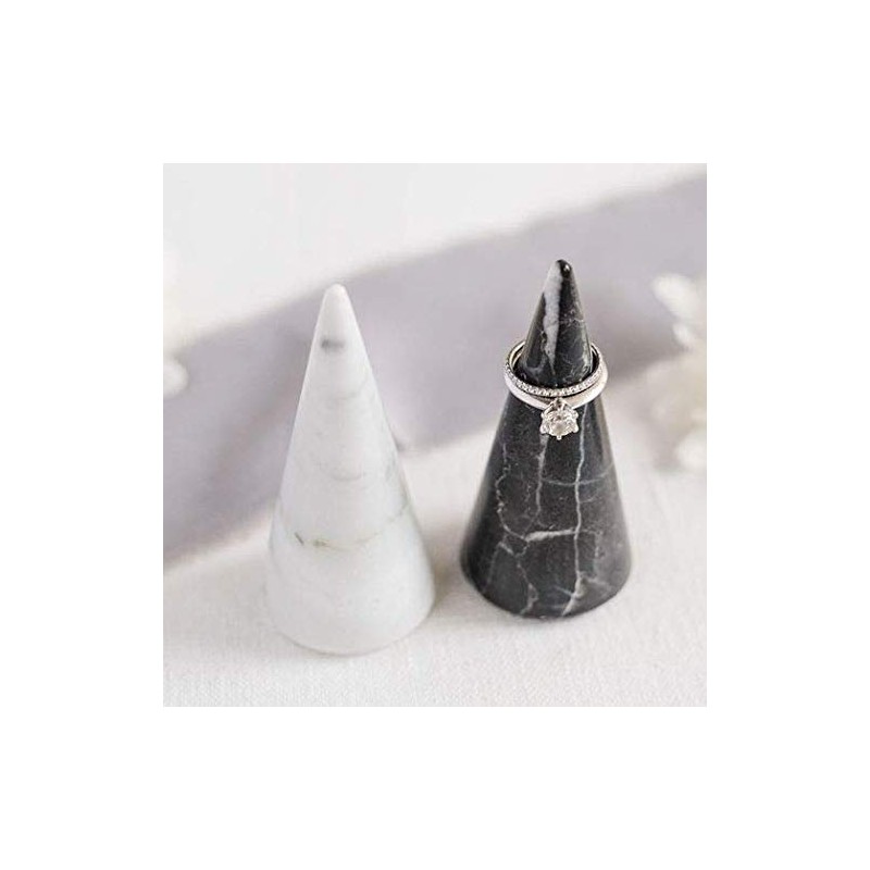 craft monkees Ring Holder Cone Genuine Marble Polished| Ring Jewelry