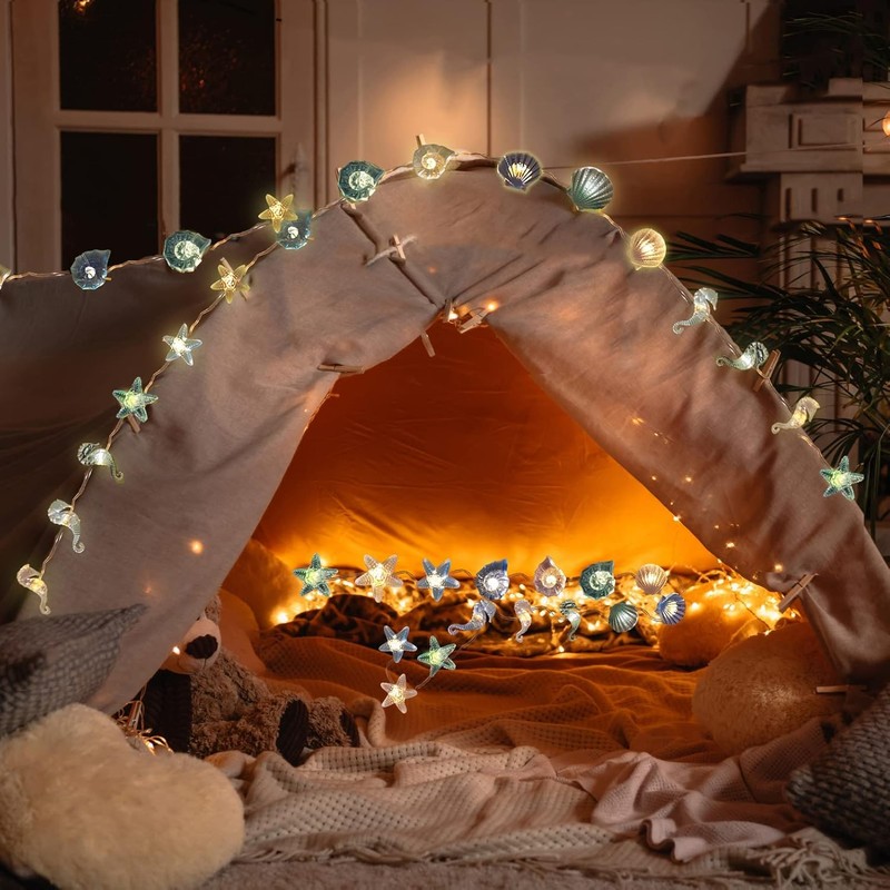 YeahBoom Fairy Lights Sea Creatures, Fairy Lights Children's Room Sea