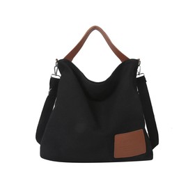 Miniministore Tote Bag, Women's Shoulder Bag, Women's Handbag, Canvas Bag, Stylish, 3-Way Crossbody Bag, Lightweight, Large, Korean Fashion, Black