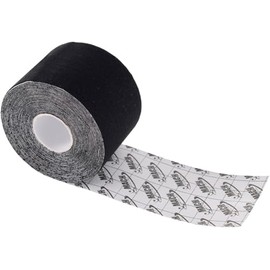 Cinta Kinesiológica MACH, 5CM * 5M Cinta Deportiva Resistente al Agua, Cinta Respirable Deportiva, Terapéutica de Kinesiología Profesional, sin Látex (NEGRO)