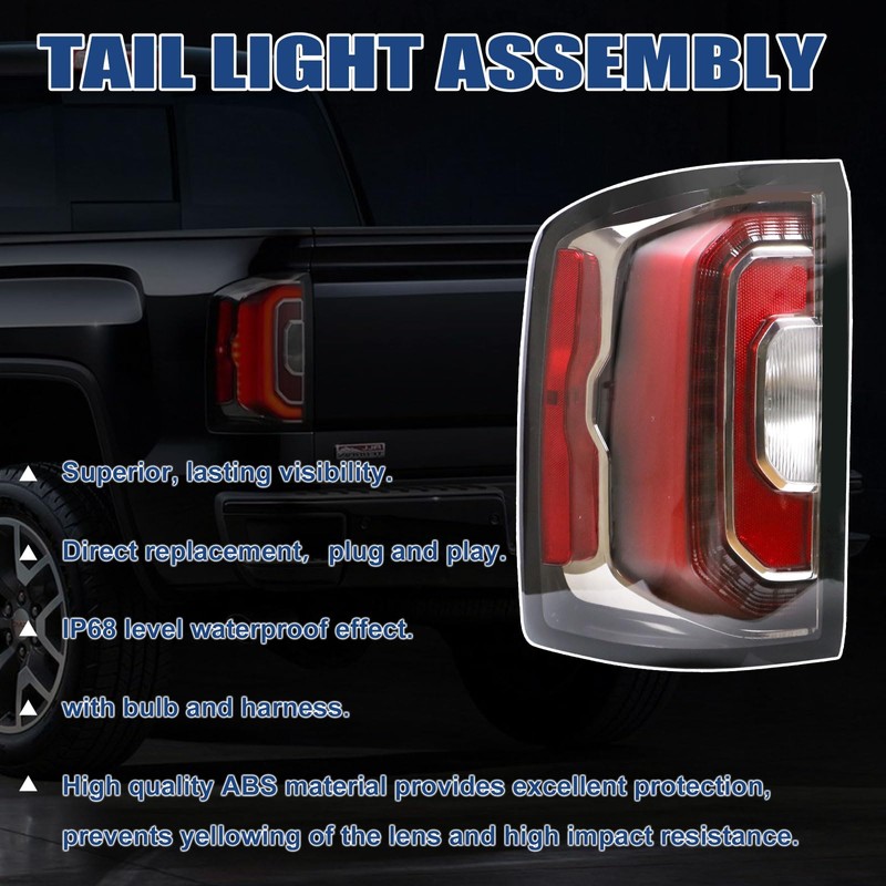 Goopool Tail Lights Assembly Compatible With 2016 2017 2018 GMC