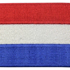 Dutch Flag Embroidered Iron On Sew On Patch