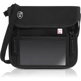 (2019 Improved Version) PASSFIT-mini® Passport Case, Hangs From Neck, Skimming Protection, Passfit, LiberFlyer - -
