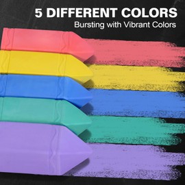 FELIZROCA Non-Toxic Sidewalk Chalk for Toddlers, Jumbo Sidewalk Chalks, Chunky Sidewalk Chalk Kids, Giant Chalks, Outdoor Colored Chalk (Rainbow)