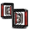 HEADLIGHTSDEPOT Black LED Tail Light Set With Clear Lens Compatible