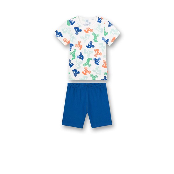 Sanetta Boys Pyjamas Short Beige Baby and Toddler Pyjamas, White