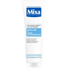 Mixa - Comfort Cleanser for Dryness with Squalane and Hyaluronic Acid - Low Moisture and Sensitive Skin - Moisturising Face Care - Makeup Remover for Dry Skin - 150ml