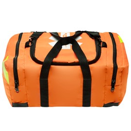 NOVAMEDIC Empty Orange Trauma First Aid Medical Bag, 21"x15"x5", Multi Compartment First Responder Carrier for EMT, Paramedics, Emergency and Medical Supplies Kit, Lightweight and Durable, Orange