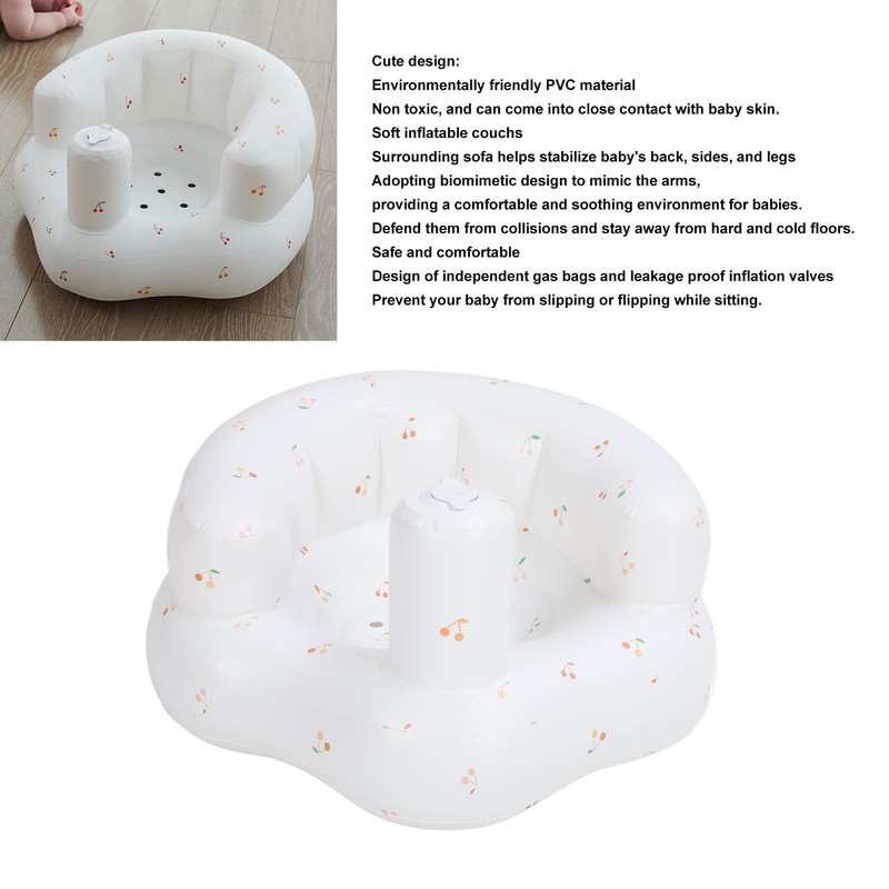 Baby Inflatable Couch Chair PVC Spine Protection Comfortable Portable Baby