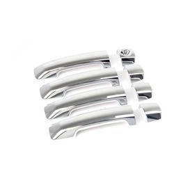 Korlot Exterior Side Door Handles Cover Trim Accessories for 2007-2021 Toyota Tundra (Chrome)
