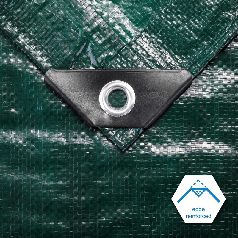CARTMAN Finished Size 8x10 Feet Waterproof Green Tarp 8 Mil