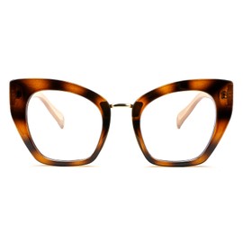 FEISEDY Oversized Blue Light Blocking Glasses Retro Cateye Computer Glasses for Women B4107