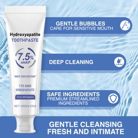 Ninnyi Hydroxyapatite Toothpaste, Fluoride-Free Mint Toothpastes for Enamel Repairing & Whitening & Long-Lasting Fresh Breath