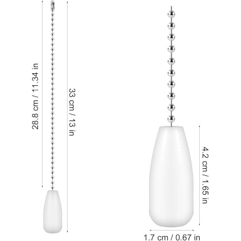 2PCS Ceiling Fan Pull Chain, 13 Inch Pull Chain Light