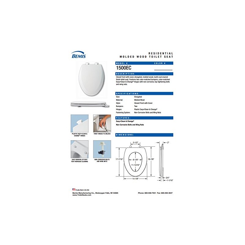 Molded Wood Elongated Toilet Seat Finish: Fawn Beige
