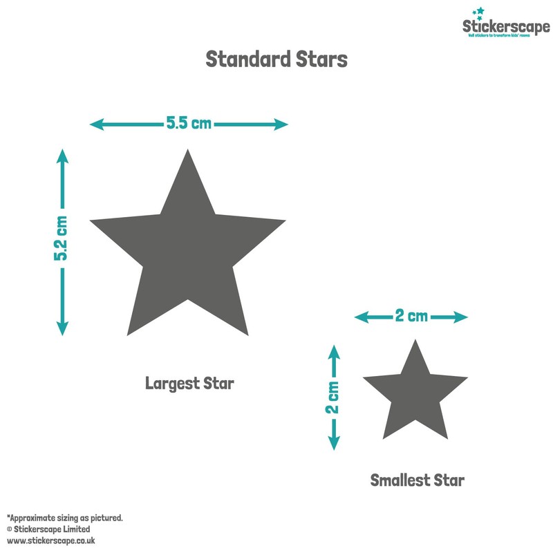 Stickerscape Star Wall Stickers (Standard - 3 Sheets - Soft