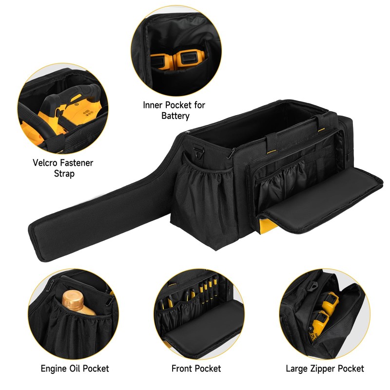 Chainsaw Carrying Case, Waterproof Foldable Chainsaw Storage Bag Compatible with