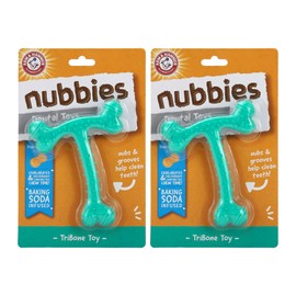 Arm & Hammer For Pets Ora-Play T-Bone Dental Chew Toy for Dogs -( Pack of 2(| Best Dog Chew Toy for The Toughest Chewers | Reduces Plaque & Tartar Buildup Without Brushing, Peanut Butter Flavor