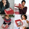 LADYBRO Red Gift Boxes with Window Display Box for Hat,