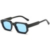 RUNHUIS Vintage Rectangle Sunglasses Women Men Retro Small Square Chunky