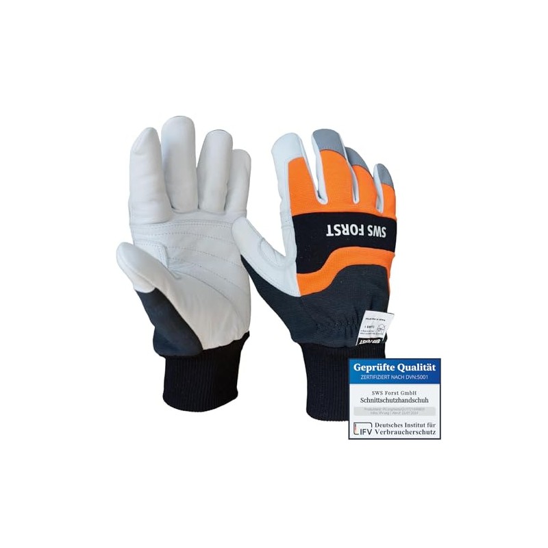 SWS Forst GmbH Cut Protection Gloves Leather Class 1 20m/s
