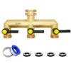 HQMPC Hose Splitter Garden Hose 3 Way Valve Brass Hose