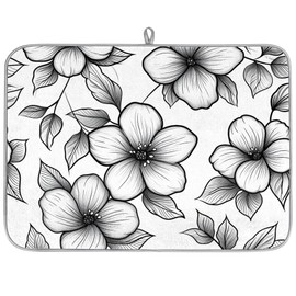 Dish Drying Mat,Drying Mat,Kitchen Drying Mat,Hanging Kitchen Counter Mat,Hand Washable Non-Slip Drying Mat 16 x 18 inch,Easy Clean,Polyester