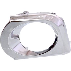 Front Left Driver Side Bumper Insert Fog Light Bezel Cover Grille Trim Replacement For 2010 2011 2012 2013 Toyota 4Runner Limited and SR5 Models Silver Chrome Textured Plastic TO1038134 5212835060