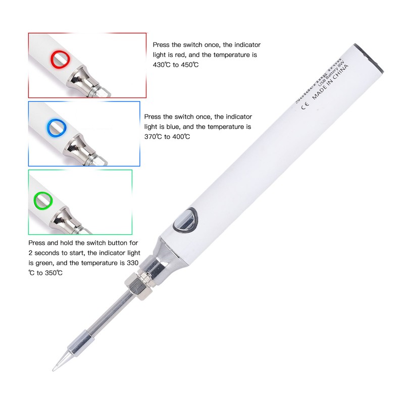 USB Soldering Iron Cordless Portable Electric Solder Iron 3 Gear