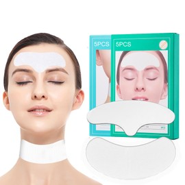 Anti-Wrinkle Plasters for Fine Lines, Forehead Wrinkles, Neck and Décolleté, Hydrolyzed Collagen Wrinkle Plasters and Neck Masks, Neck Mask for Double Chin and Neck Tightening, Pack of 10 Anti-Wrinkle
