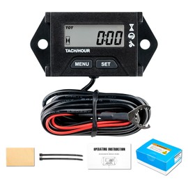 NInE-ROnG Jayron Digital Operating Hour Counter Speedometer Maintenance Reminder RPM Reminder Use for Generator Motorcycle Lawn Mower Motorcycles ATV Motorcycles Marine Engines Tractors