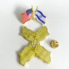 Israeli Flag Pin, American and Israeli Flag Lapel Pin, Israel