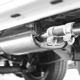 Exhaust Clamp, Exhaust Clamps, Diameter 55 mm/95 mm, Exhaust Double Clamp, Exhaust Pipe, Stainless Steel Pipe Connector, Exhaust with Double Clamp, Manifold Clamp, Universal 55 mm Connection