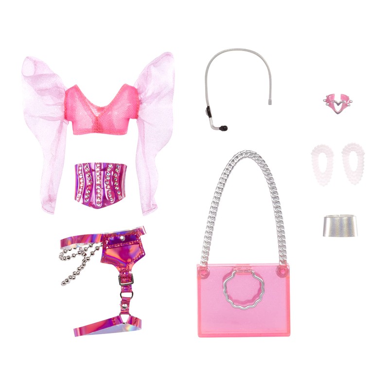 MERMAZE Color Change Harmonique Mermaid Doll with Stylish Accessories, Poseable,