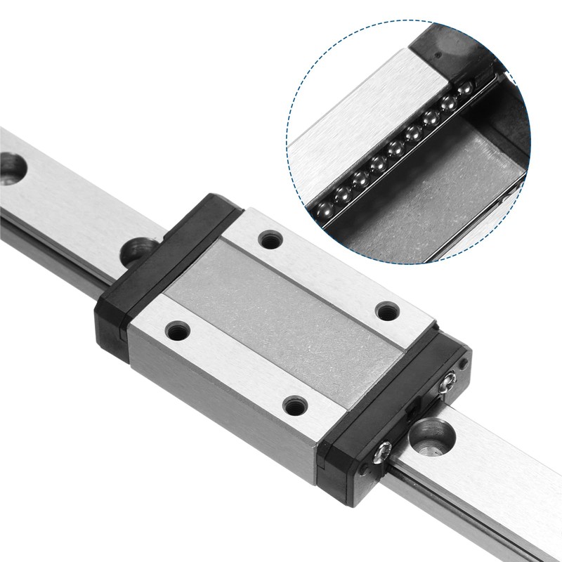 sourcing map MGN9 150mm Linear Guide Rail with MGN9H Sliding