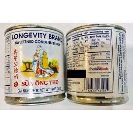 Longevity Brand Sweetened Condensed Milk 14 oz x 6 cans  - Free US Shipping