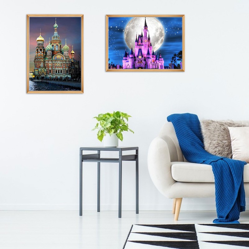 DIY Diamond Painting Kit Castle Embroidery Arts Craft Picture for